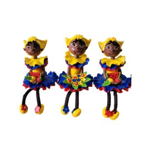 Palenqueras set x 3 unidades en porcelana fría