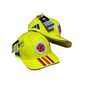 Gorra selección colombia amarilla con franjas rojas
