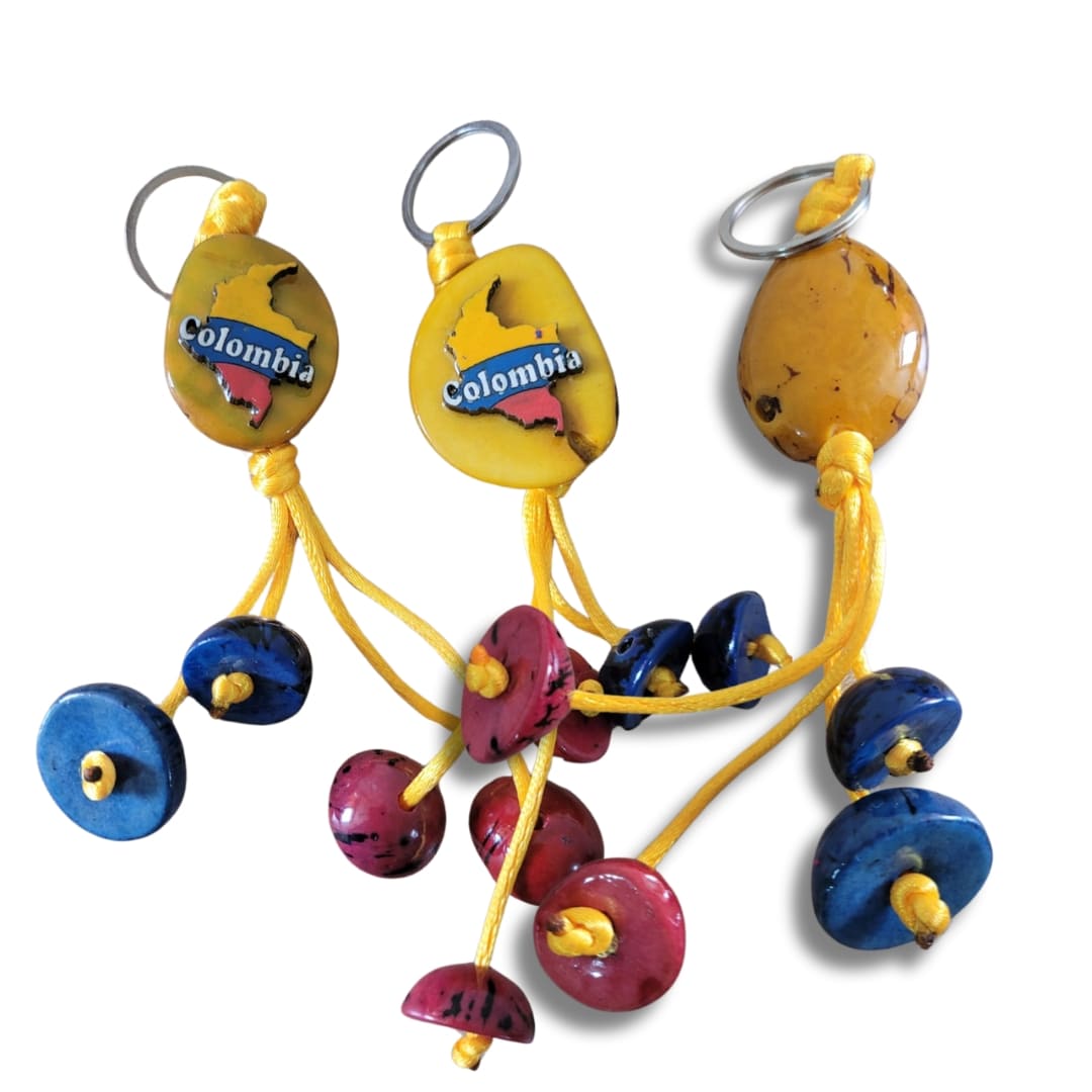 Llavero tagua colombiano X 3 unidades