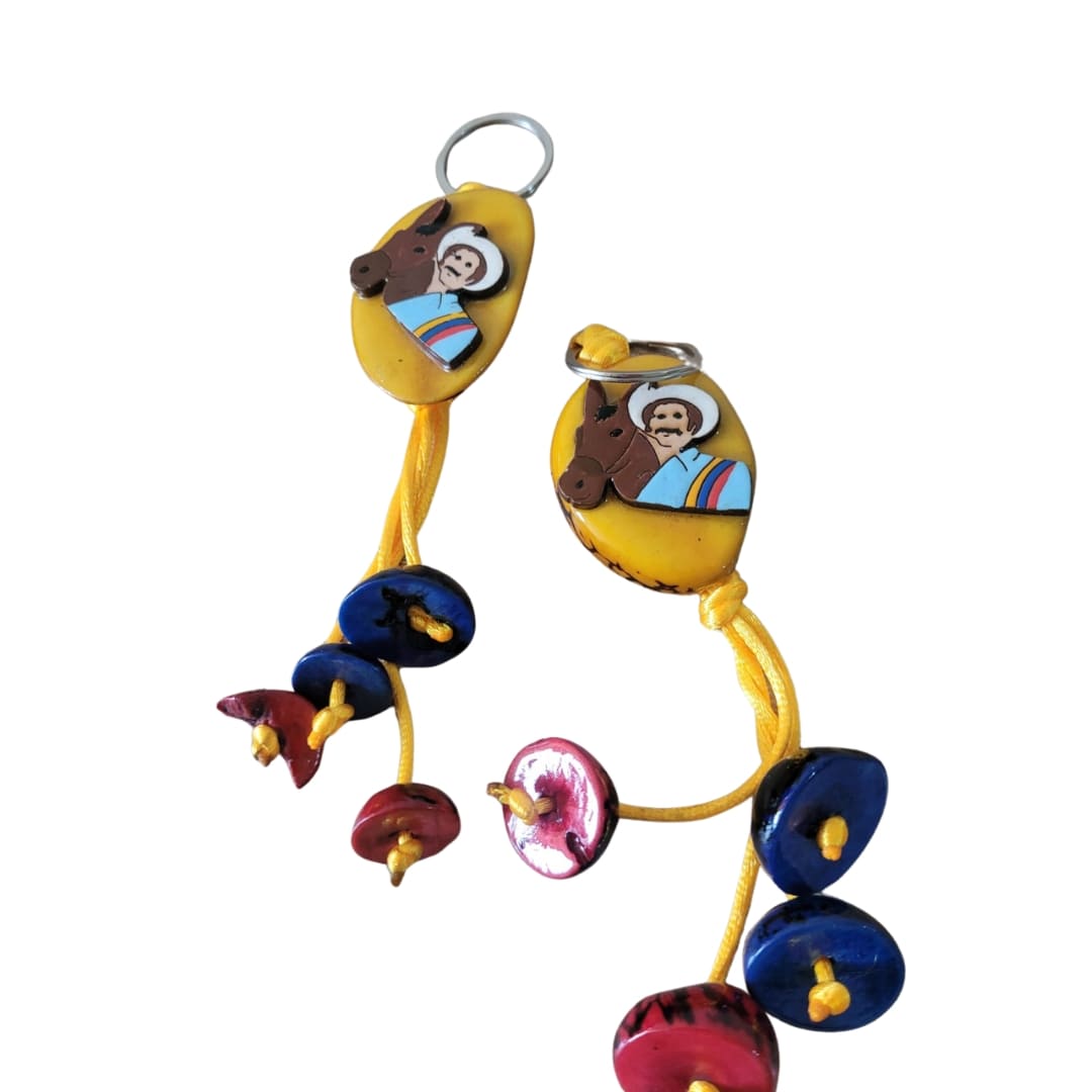 Llavero tagua colombiano X 3 unidades