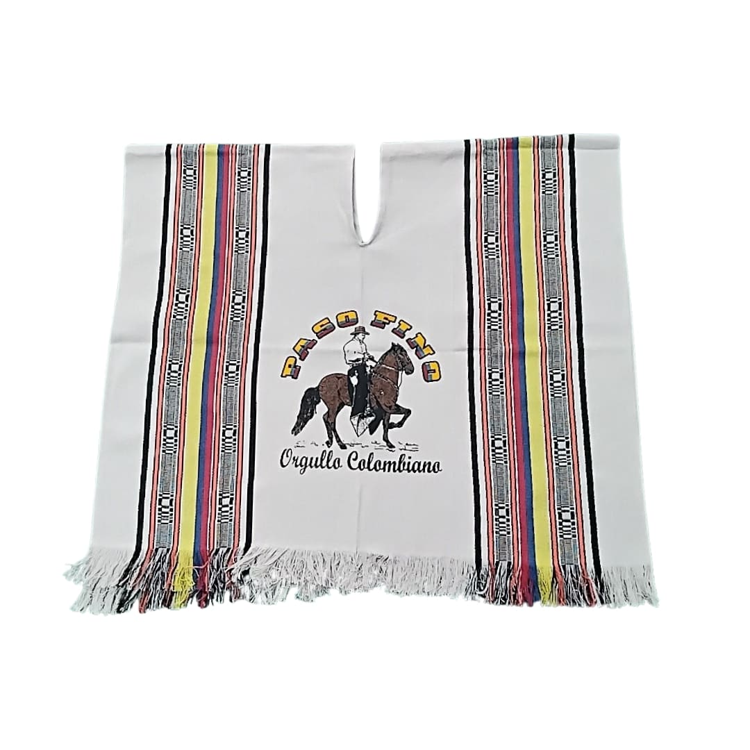 Poncho en algodon paso fino caballo