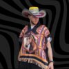 Poncho Sublimado Negro Caballo
