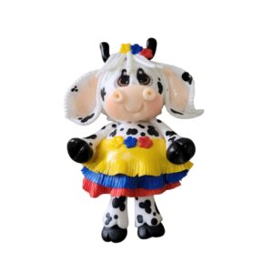 Iman vaca falda tricolor porcelana fría