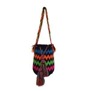 Mochila Wayuu Negra Grande
