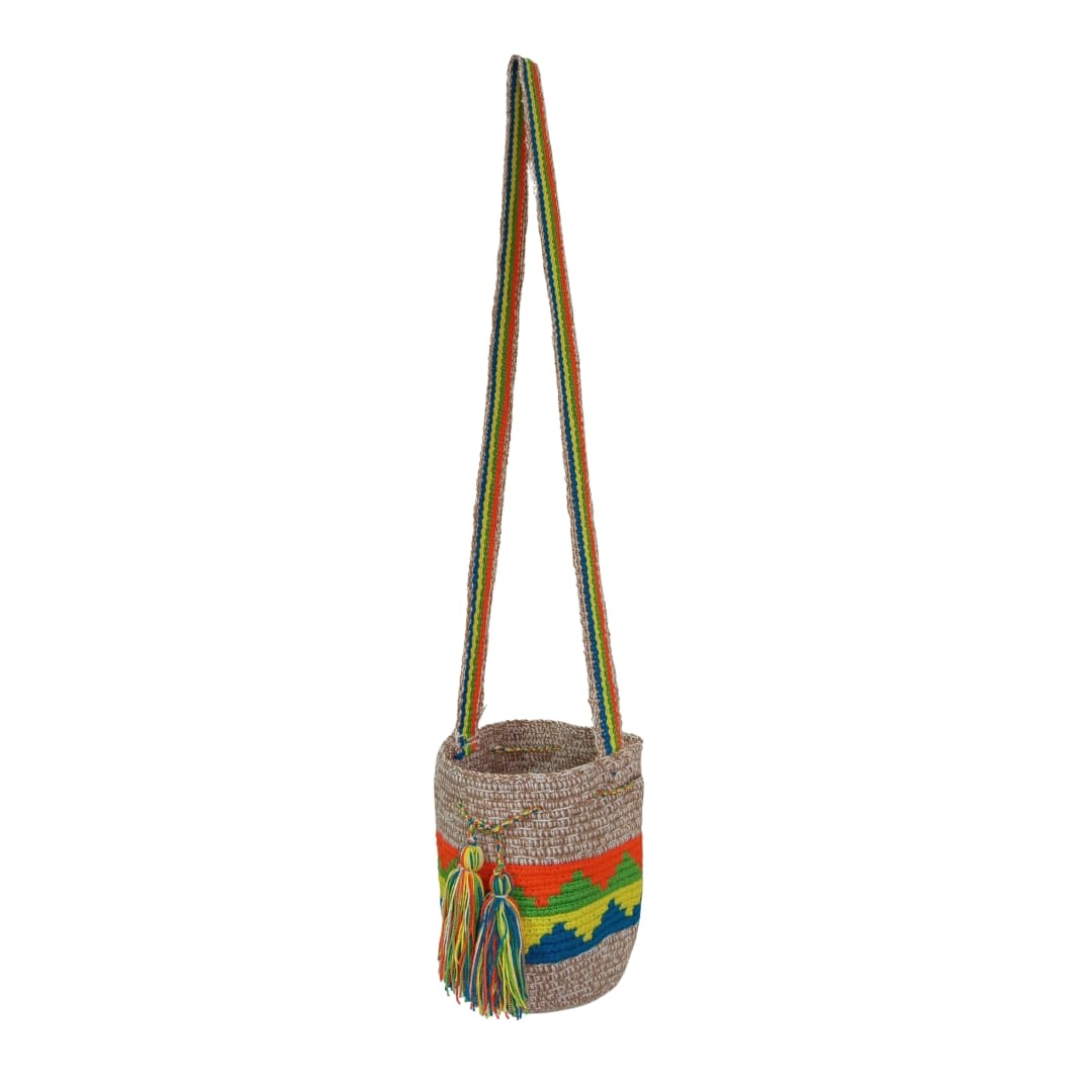Mochila Wayuu Beige pequeña