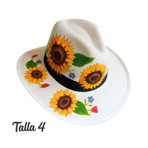 Sombrero pintado girasoles talla 4
