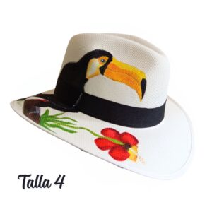 Sombrero pintado tucán talla 4