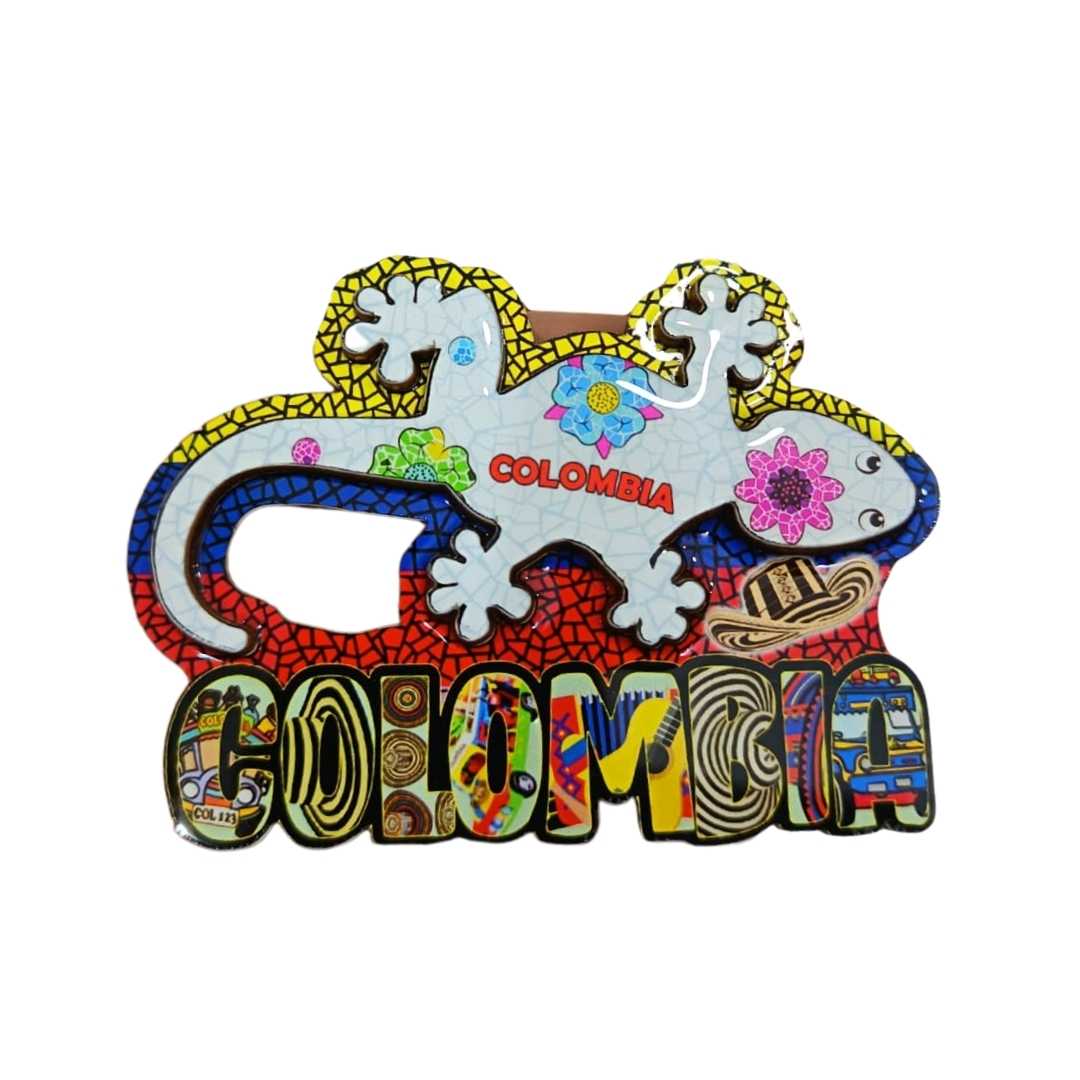 Imán tipo mosaico Colombia x 3 unidades