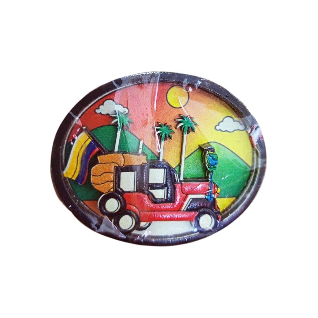 Imán willys ovalado colores surtidos x 4 unidades