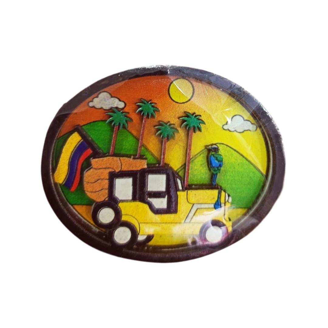 Imán willys ovalado colores surtidos x 4 unidades