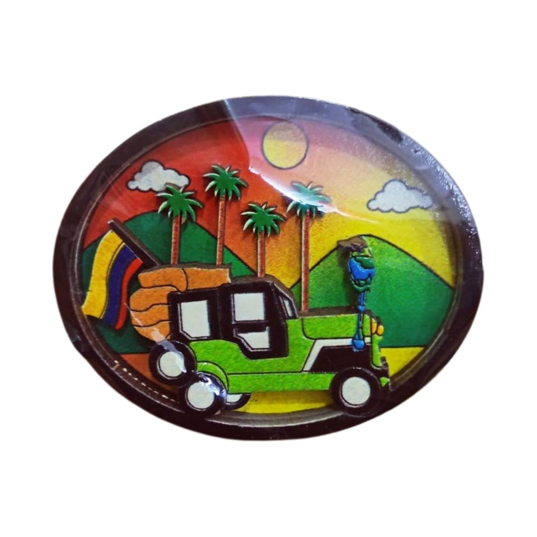 Imán willys ovalado colores surtidos x 4 unidades