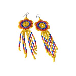 arete flor colombia Aretes en Mostacilla arte Miyuki Largos