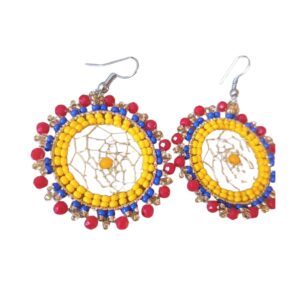 aretes circular colombia Aretes en Mostacilla arte Miyuki