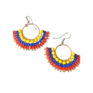 aretes colombia Aretes en Mostacilla arte Miyuki Media Luna