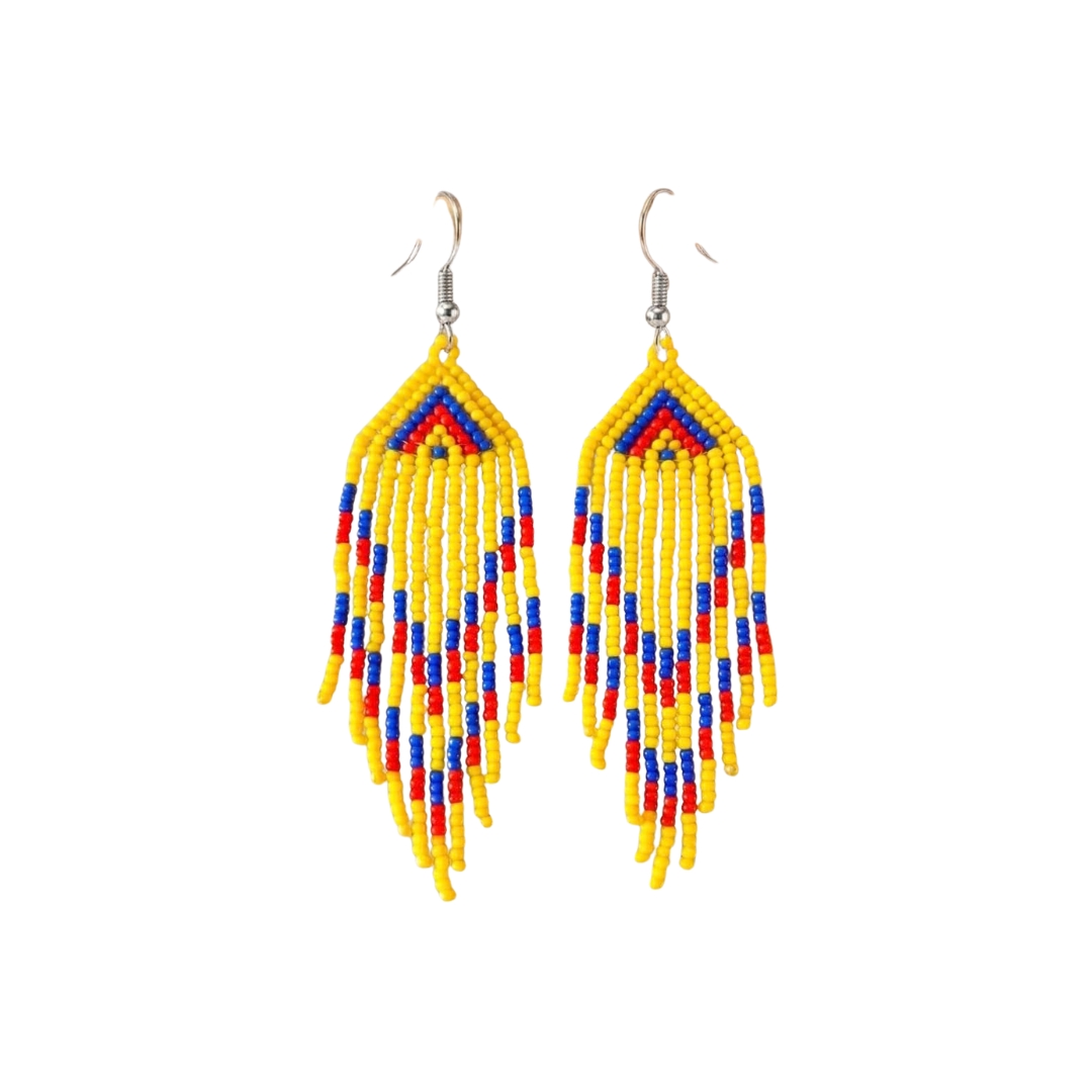 Aretes Flecos en Mostacilla arte Miyuki