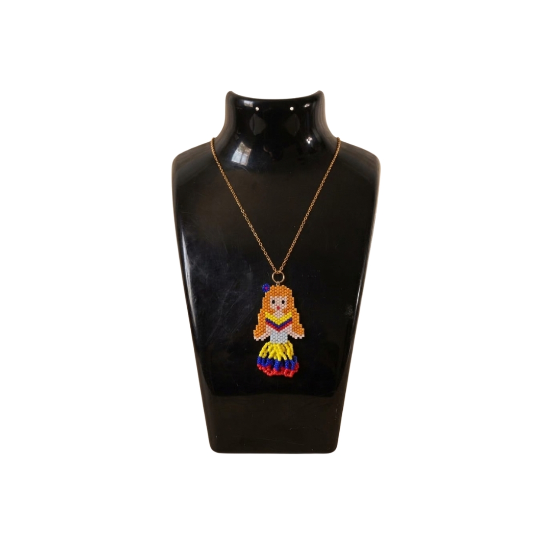Collar chapolera en mostacilla miyuki