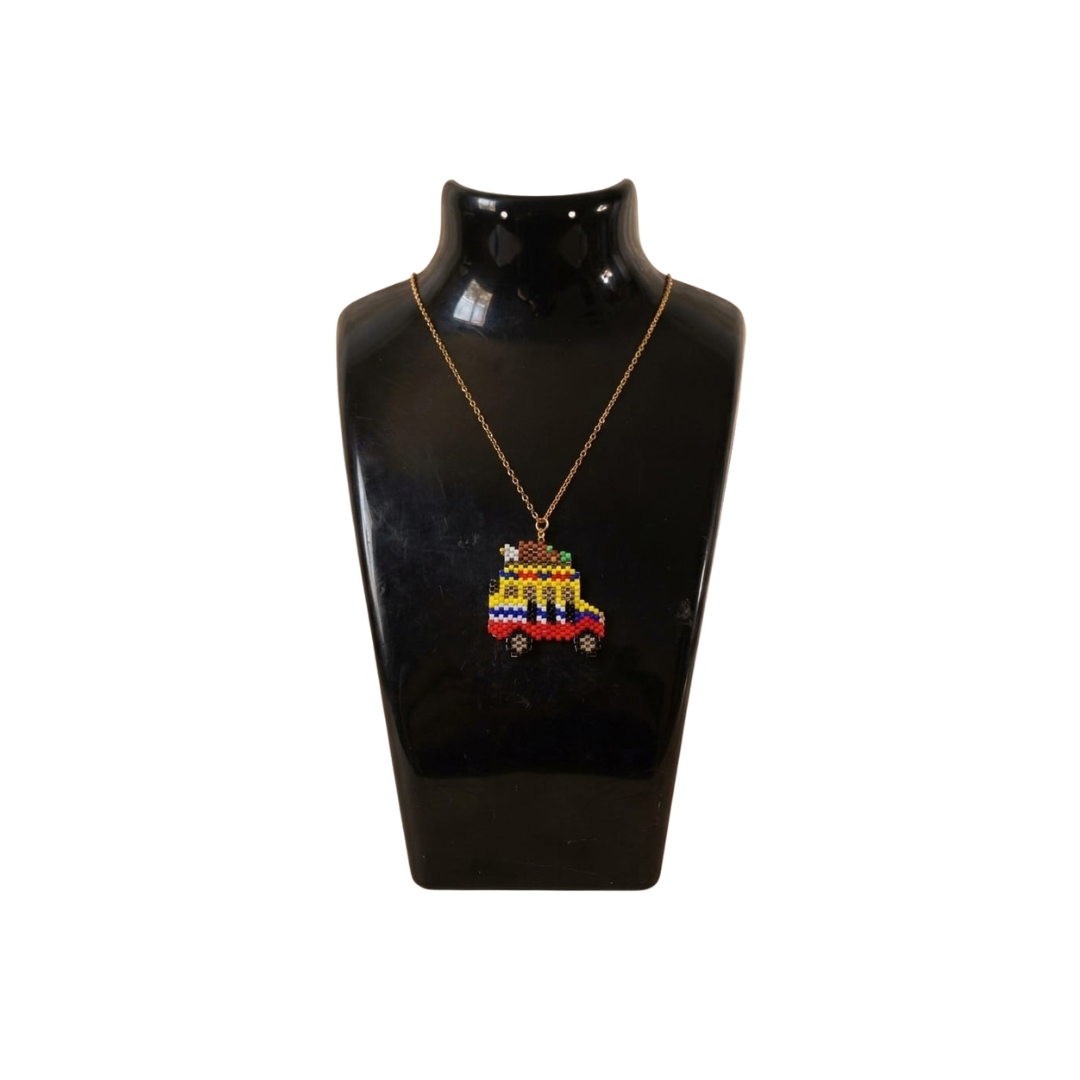 Collar Chiva tricolor en mostacilla miyuki