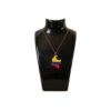 Collar mapa de Colombia tricolor en mostacilla miyuki