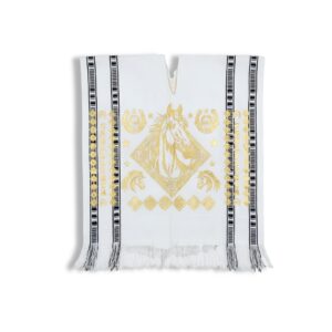 poncho blanco caballistas Poncho blanco caballistas