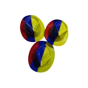 Sombrero tricolor en plastico x 10 unidades