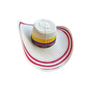 sombrero rojo tricolor Sombrero Supervallenato Rojo talla 4 en Nylon