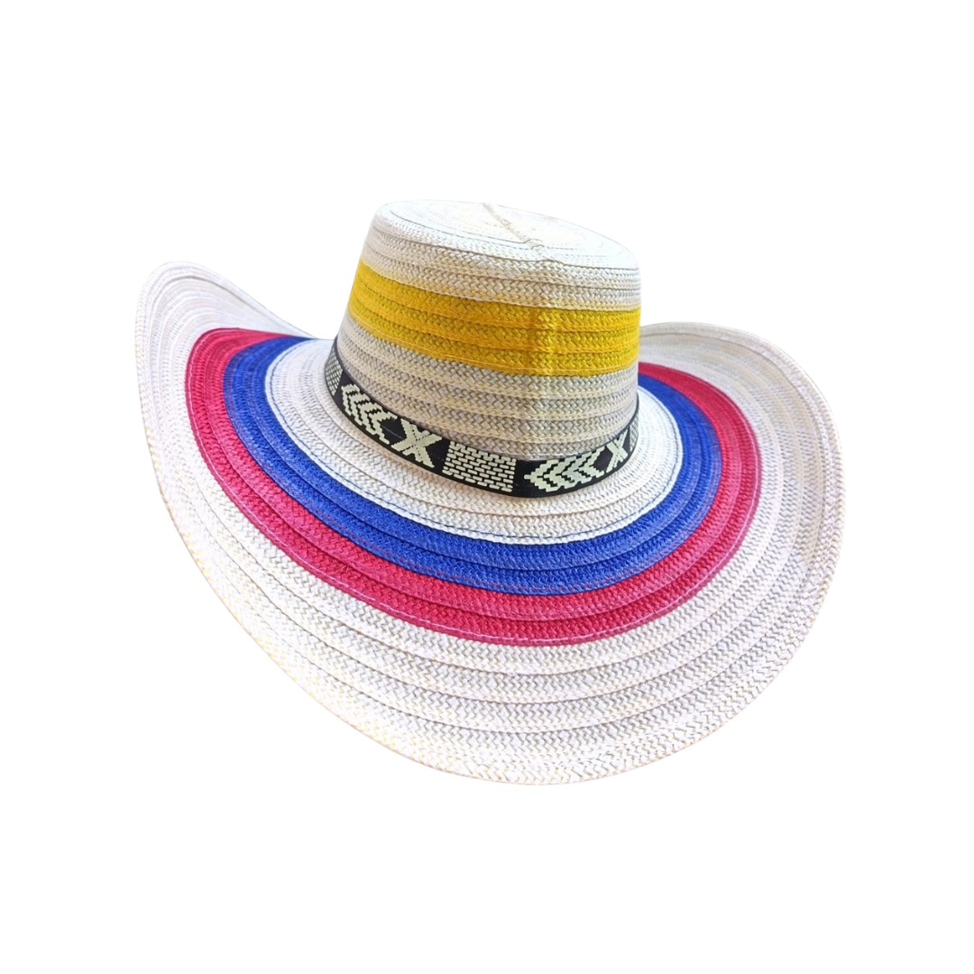 sombrero tricolor (3) Sombrero Vallenato en Nylon