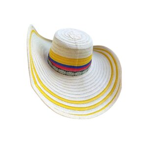 sombrero tricolor Sombrero Supervallenato Amarillo talla 4 en Nylon